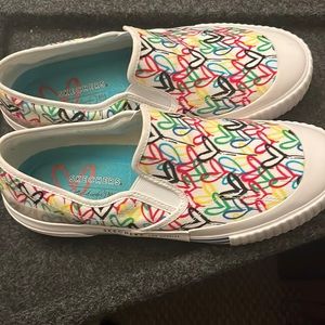 Vegan Skechers slip ons